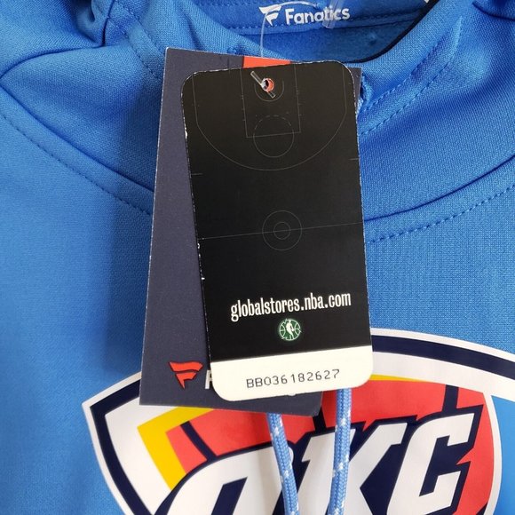 Fanatics Oklahoma City Thunder Basketball Hoodie Men Size Medium Blue Front logo - Picture 4 of 9